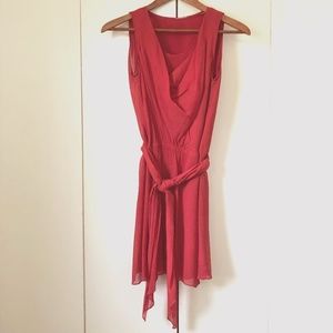 Vanessa Bruno Athe Draped Mini Dress. Size small sleeveless dress 100% silk
